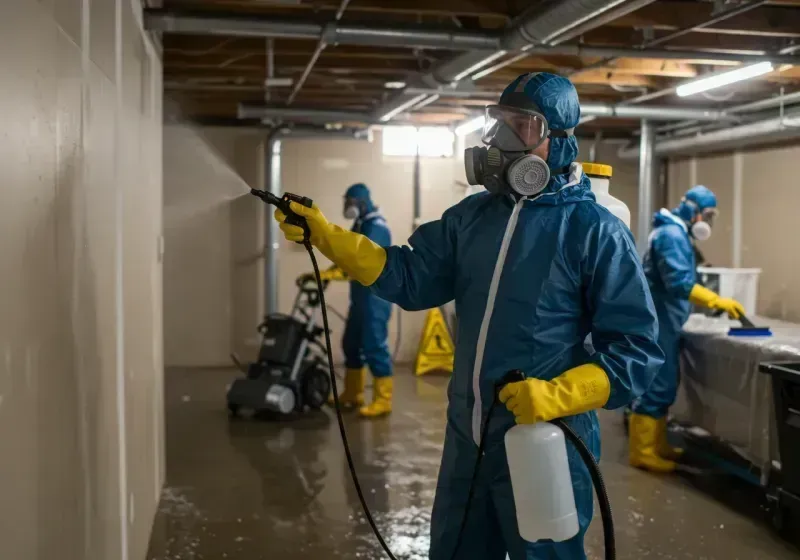 Basement Sanitization and Antimicrobial Treatment process in Albany, WI